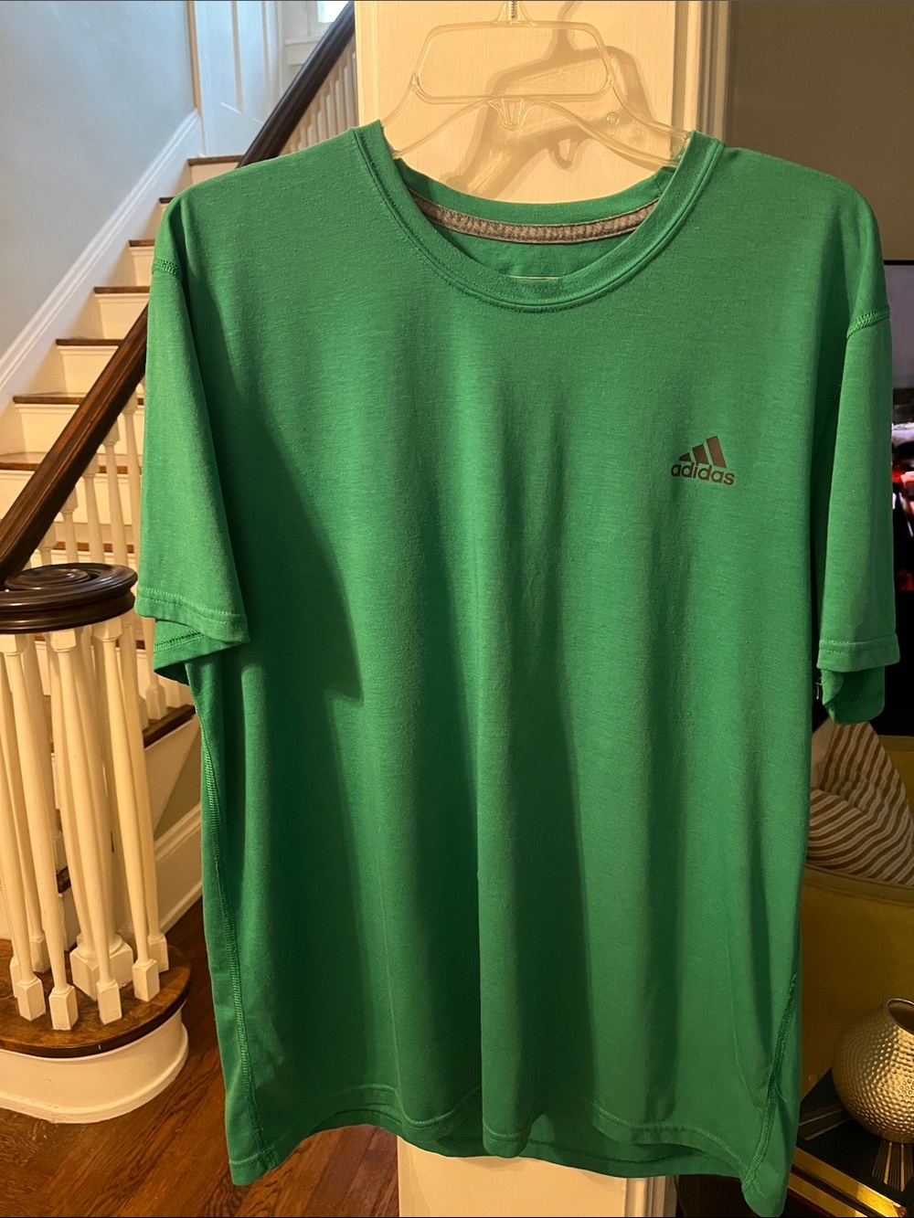 Adidas Men’s Green Short-Sleeve Athletic Tee